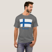 フィンランドの名前のフィンランドの旗 Tシャツ (正面フル)