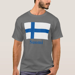 フィンランドの名前のフィンランドの旗 Tシャツ