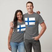 フィンランドの名前のフィンランドの旗 Tシャツ (ユニセックス)