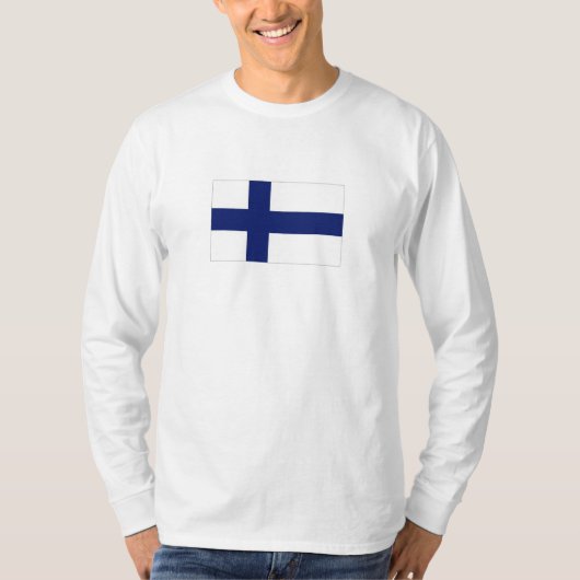 フィンランドの国旗 Tシャツ (正面)