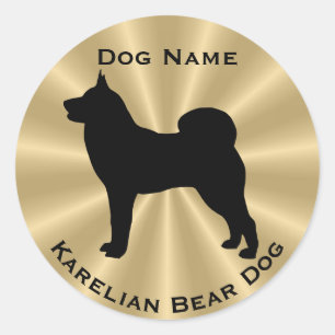 フィンランドの国民宝物Karelianくま犬 ラウンドシール
