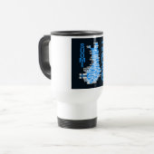 フィンランドの地図のマグ-スタイル及び色を選んで下さい トラベルマグ (正面左)