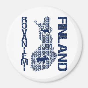 フィンランドの地図の磁石- Rovaniemi マグネット