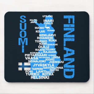 フィンランドの地図のmousepad マウスパッド