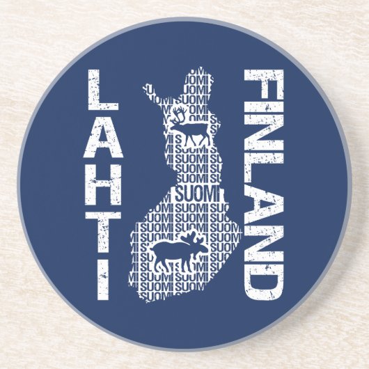 フィンランドの地図コースター – Lahti コースター (正面)