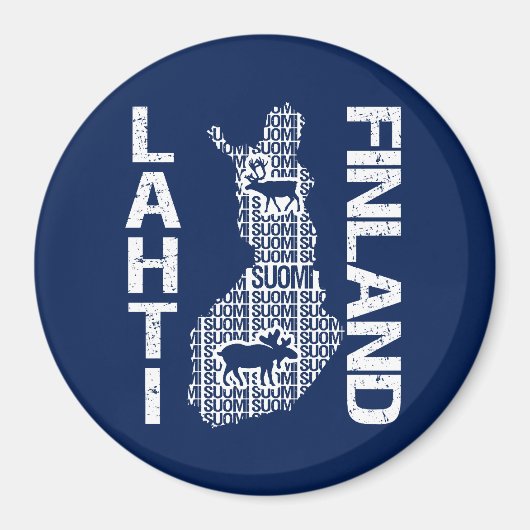 フィンランドの地図マグネット – Lahti マグネット (正面)
