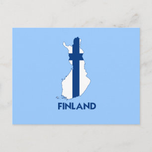 フィンランドの地図 ポストカード