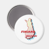 フィンランドの地図 マグネット (正面/裏面)