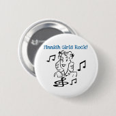 フィンランドの女の子の石 缶バッジ (正面&裏面)