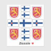 フィンランドの州記号/腕と旗のコート シール (シート)