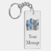 フィンランドの振る旗 キーホルダー (正面左)