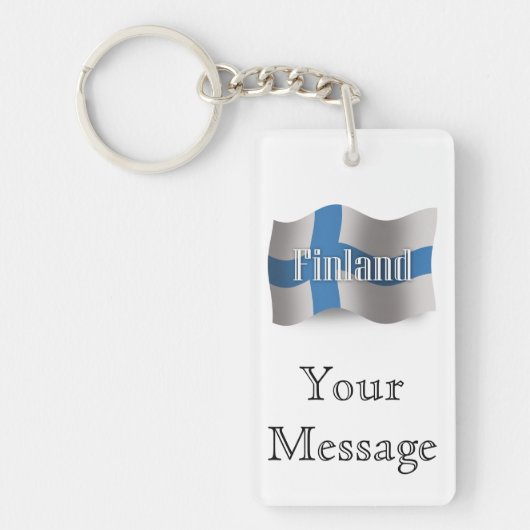 フィンランドの振る旗 キーホルダー (正面)