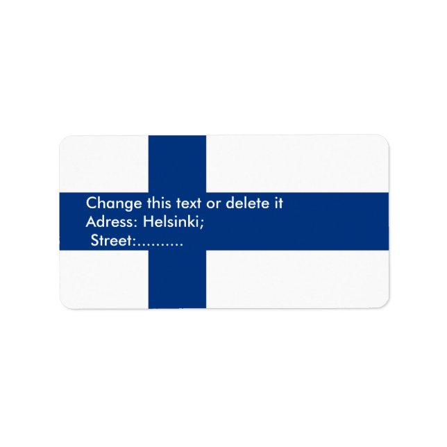 フィンランドの旗が付いているカスタムなラベル ラベル (正面)