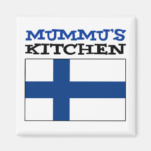 フィンランドの旗が付いているMummuの台所 マグネット