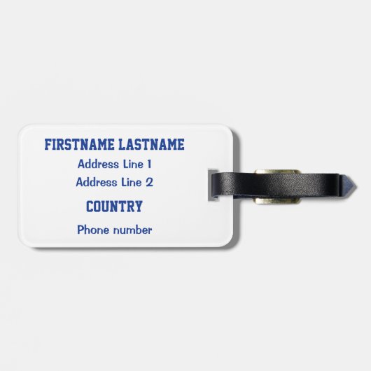 フィンランドの旗のカスタムなラベル ラゲッジタグ (裏面横)