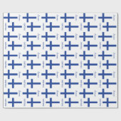 フィンランドの旗のカスタムな包装紙 ラッピングペーパー (フラット)