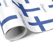 フィンランドの旗のカスタムな包装紙 ラッピングペーパー (ロールコーナー)