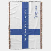 フィンランドの旗のカスタムな投球毛布 スローブランケット (正面縦)