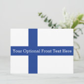 フィンランドの旗のカスタムの招待状 招待状 (スタンド正面)