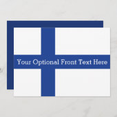 フィンランドの旗のカスタムの招待状 招待状 (正面/裏面)