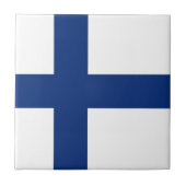 フィンランドの旗のセラミックタイル タイル (正面)
