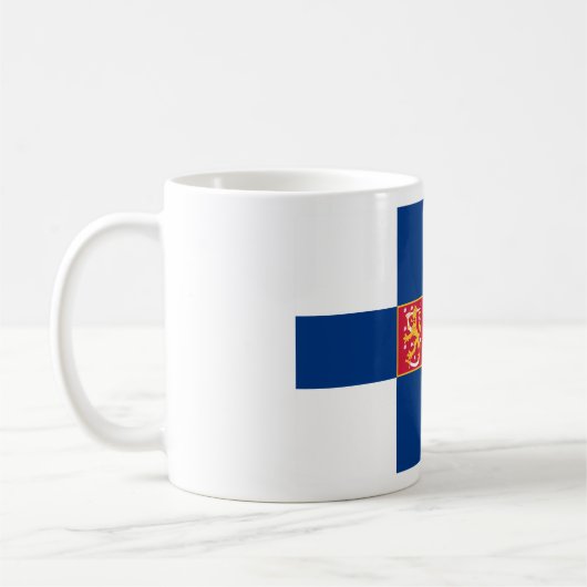フィンランドの旗のマグ コーヒーマグカップ (左)