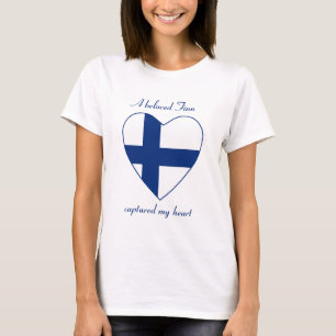 フィンランドの旗の恋人のTシャツ Tシャツ