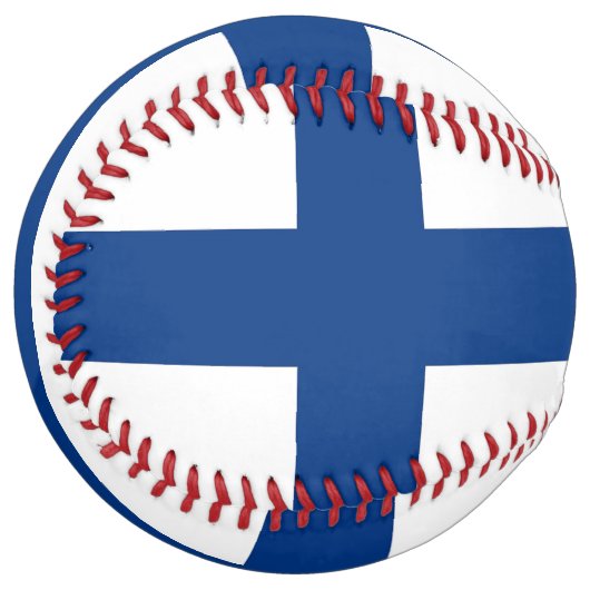 フィンランドの旗を持つ愛国的ソフトボール ソフトボール (正面左)