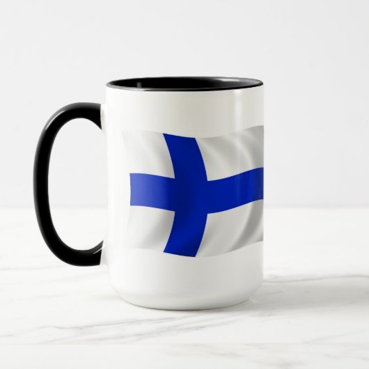 フィンランドの旗マグカップ マグカップ (左)