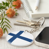 フィンランドの旗 キーホルダー (正面右)