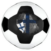 フィンランドの旗 サッカーボール (回転)
