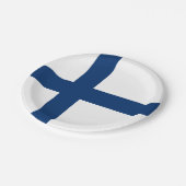 フィンランドの旗 ペーパープレート (アングル)
