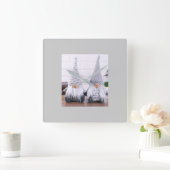 フィンランドの格言が美しくかわいい スクエア壁時計 (ホーム)