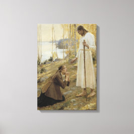 フィンランドの田舎のキリストとマリア・マグダレネ キャンバスプリント