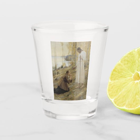 フィンランドの田舎のキリストとマリア・マグダレネ ショットグラス (正面)