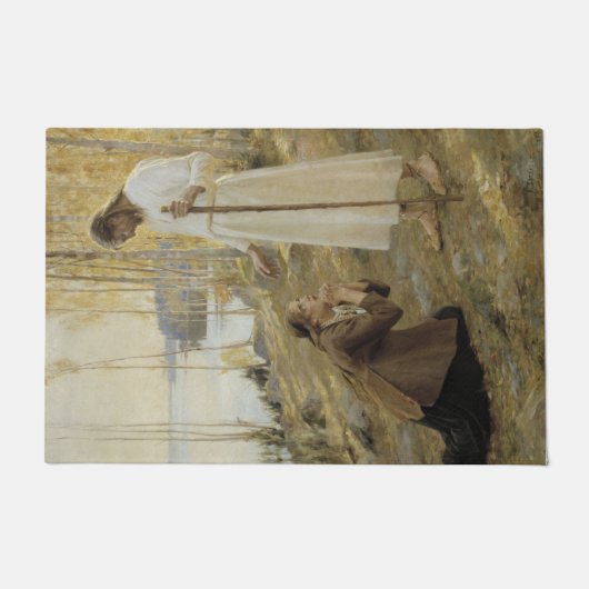 フィンランドの田舎のキリストとマリア・マグダレネ ドアマット (正面)