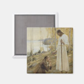 フィンランドの田舎のキリストとマリア・マグダレネ マグネット (正面/裏面)