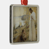 フィンランドの田舎のキリストとマリア・マグダレネ メタルオーナメント (右)