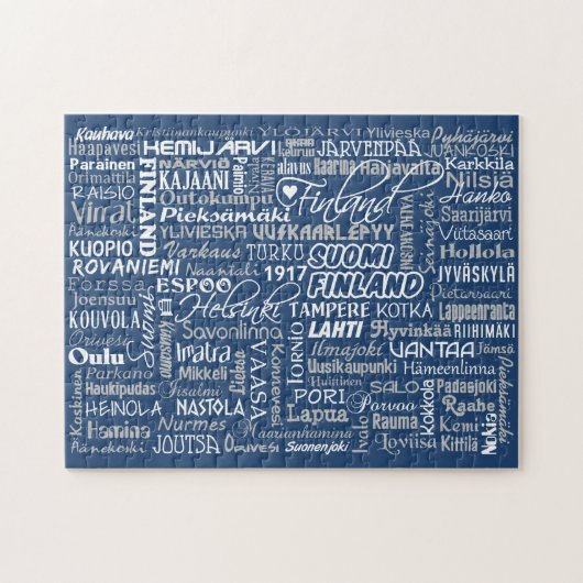 フィンランドの町のパズル ジグソーパズル (横)