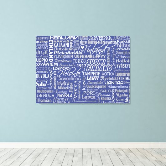 フィンランドの町カスタム色キャンバス印刷 キャンバスプリント (インサイチュ (ウッドフロア))