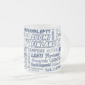 フィンランドの町mg – 選択スタイル フロストグラスマグカップ (正面右)