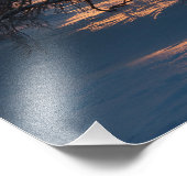 フィンランドの美しいピンクの冬の夕日CC0829 フォトプリント (角)