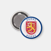 フィンランドの腕の丸のコート マグネット (正面/裏面)