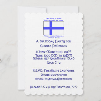 フィンランドの血ビール誕生会 招待状