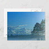 フィンランドの霧の多い湖 ポストカード (正面/裏面)