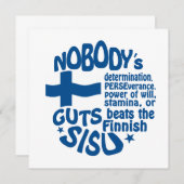 フィンランドのSISUの招待-カスタマイズ! 招待状 (正面/裏面)