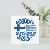 フィンランドのSISUの招待-カスタマイズ! 招待状 (スタンド正面)