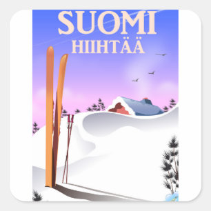 フィンランドはスキーする (Finland to ski) スクエアシール