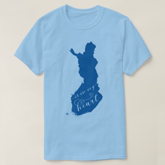 フィンランドは私のハート Tシャツ (デザイン正面)