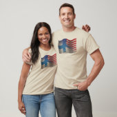 フィンランドアメリカの振る旗 Tシャツ (ユニセックス)
